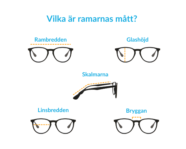 Glasses frame dimensions